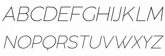Coco Gothic UltraLight Italic Fuentes MAYÚSCULAS