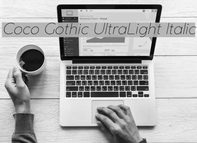 Coco Gothic UltraLight Italic Font examples