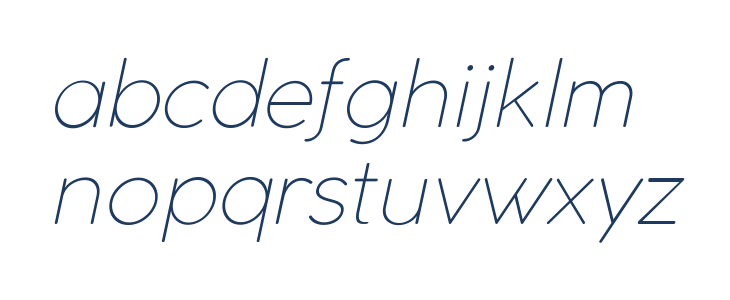 Coco Gothic UltraLight Italic Lowercase