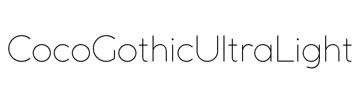 Coco Gothic UltraLight Font