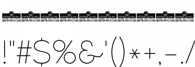 Coco Gothic UltraLight Font OTHER CHARS