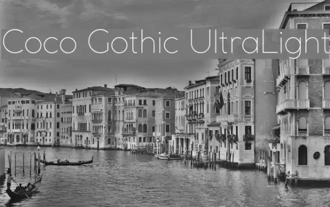Coco Gothic UltraLight Font examples