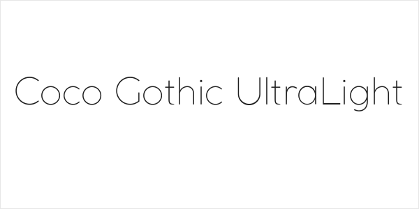 Coco Gothic UltraLight Logo