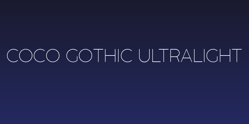 Coco Gothic UltraLight Social Header