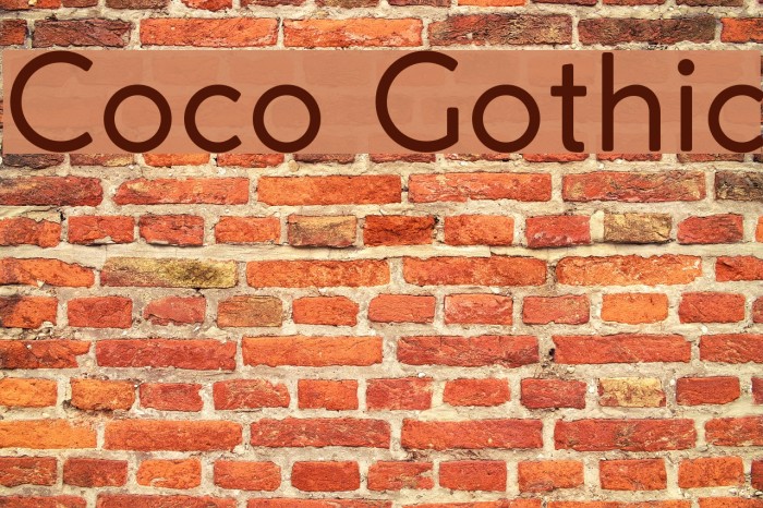 Coco Gothic Font examples