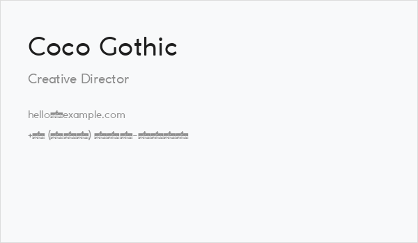 Coco Gothic Business Card