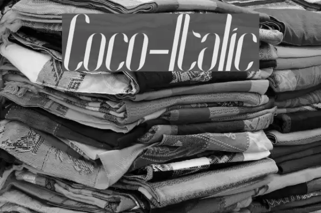 Coco-Italic Font examples