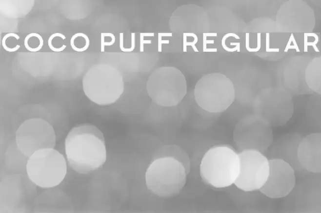 Coco Puff Regular Font examples