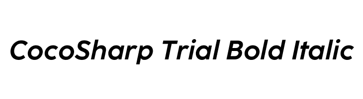 CocoSharp Trial Bold Italic  baixar fontes gratis