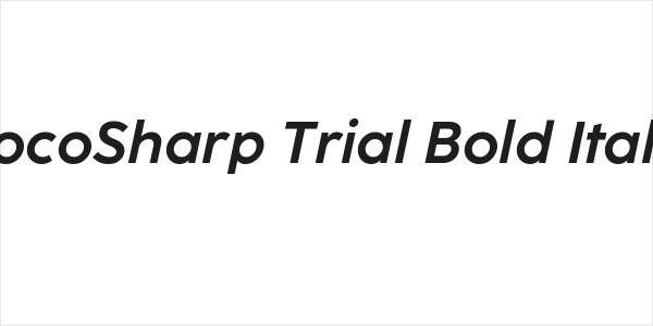CocoSharp Trial Bold Italic Logo