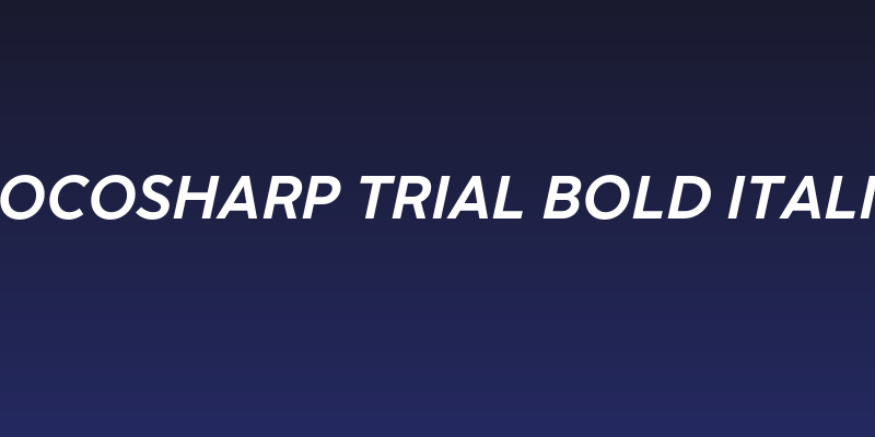 CocoSharp Trial Bold Italic Social Header