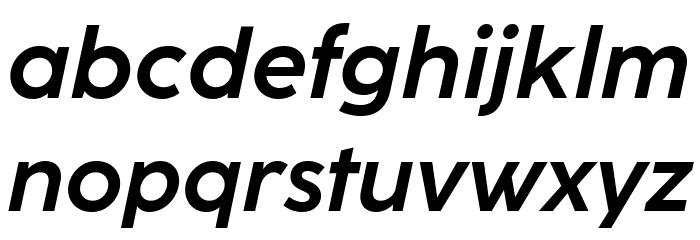 CocoSharp Trial Bold Italic Font LOWERCASE