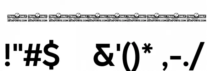 CocoSharp Trial Bold Font OTHER CHARS
