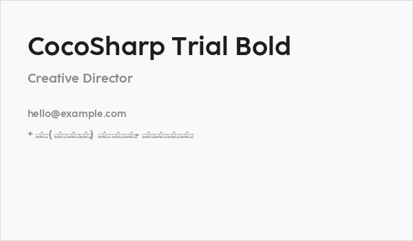 CocoSharp Trial Bold Business Card