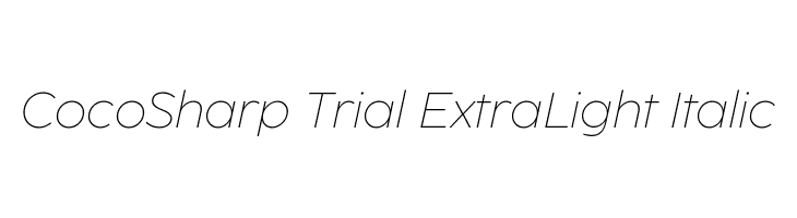 CocoSharp Trial ExtraLight Italic  免费字体下载