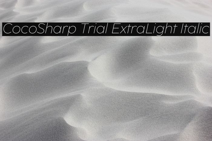 CocoSharp Trial ExtraLight Italic Example 1