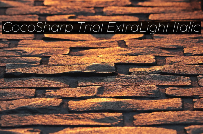 CocoSharp Trial ExtraLight Italic Example 2