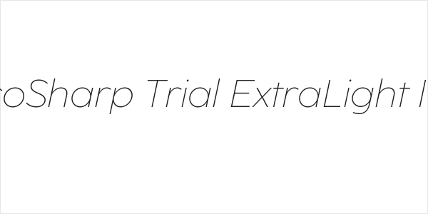 CocoSharp Trial ExtraLight Italic Logo