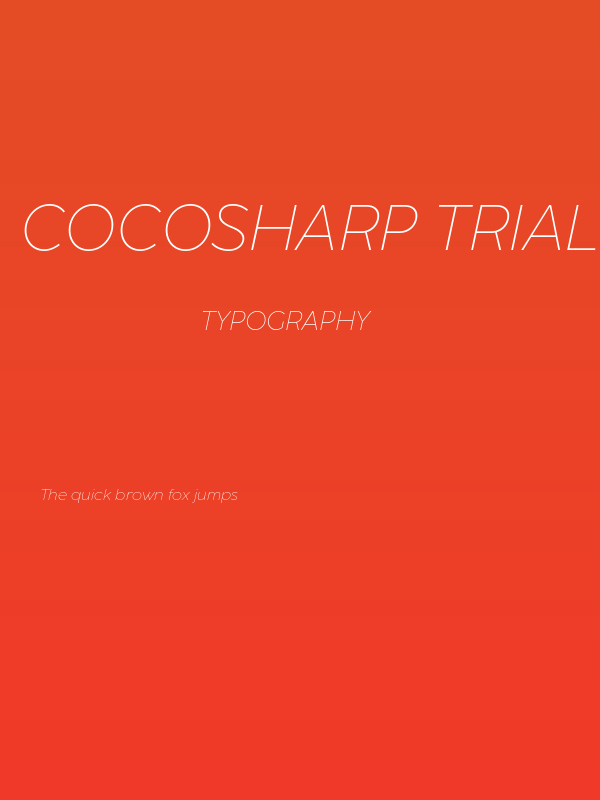 CocoSharp Trial ExtraLight Italic Poster