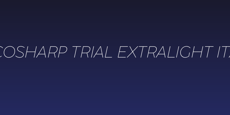 CocoSharp Trial ExtraLight Italic Social Header