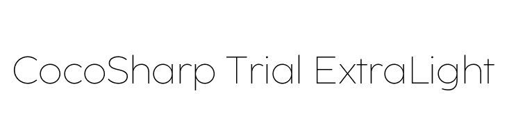 CocoSharp Trial ExtraLight  لخطوط تنزيل