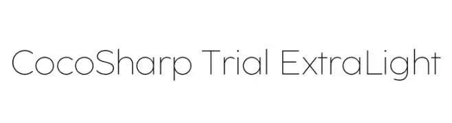 CocoSharp Trial ExtraLight  免费字体下载
