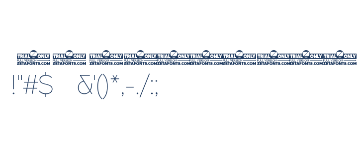 CocoSharp Trial ExtraLight Other Characters