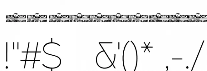 CocoSharp Trial ExtraLight Font OTHER CHARS
