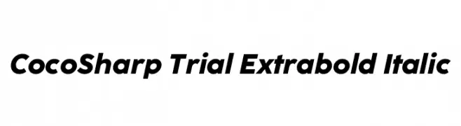 CocoSharp Trial Extrabold Italic  Frei Schriftart Herunterladen