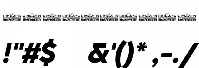 CocoSharp Trial Extrabold Italic Font OTHER CHARS