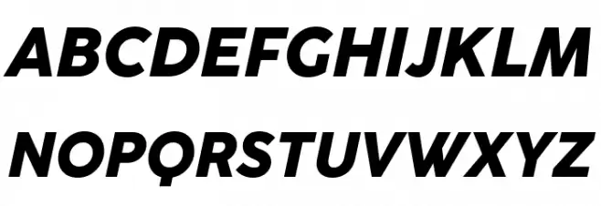 CocoSharp Trial Extrabold Italic फ़ॉन्ट अपरकेस