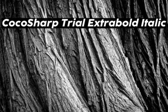 CocoSharp Trial Extrabold Italic Font examples