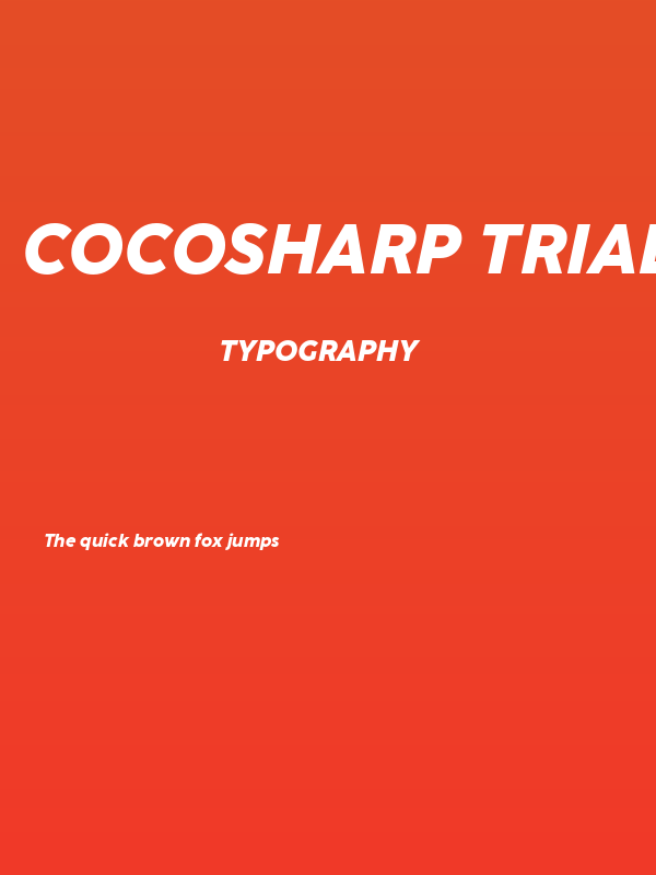 CocoSharp Trial Extrabold Italic Poster