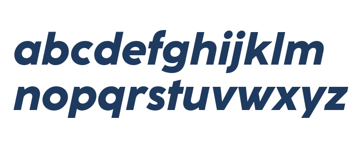 CocoSharp Trial Extrabold Italic Lowercase