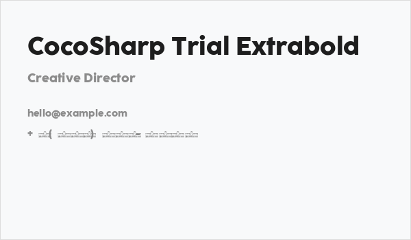 CocoSharp Trial Extrabold Business Card