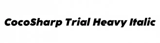 CocoSharp Trial Heavy Italic  フリーフォントのダウンロード