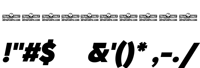 CocoSharp Trial Heavy Italic Font OTHER CHARS