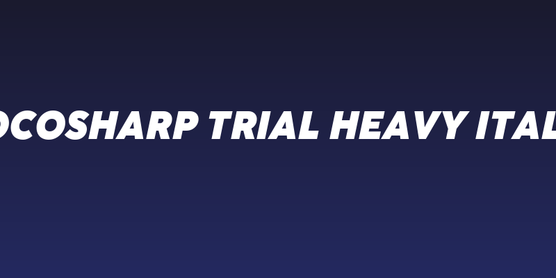 CocoSharp Trial Heavy Italic Social Header