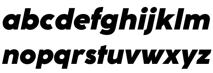 CocoSharp Trial Heavy Italic Font LOWERCASE