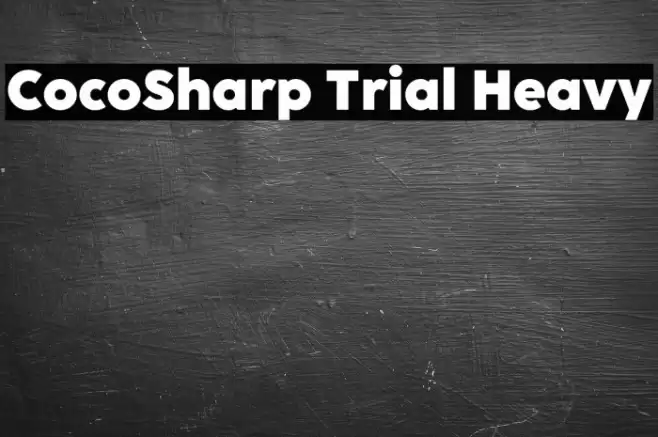 CocoSharp Trial Heavy Font examples
