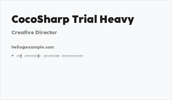 CocoSharp Trial Heavy Business Card