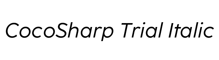 CocoSharp Trial Italic  font caratteri gratis
