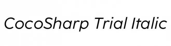 CocoSharp Trial Italic  フリーフォントのダウンロード