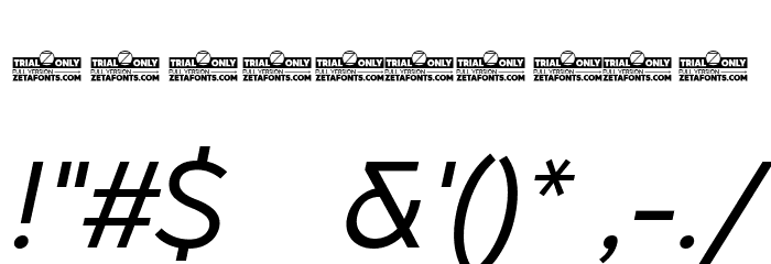 CocoSharp Trial Italic Font OTHER CHARS