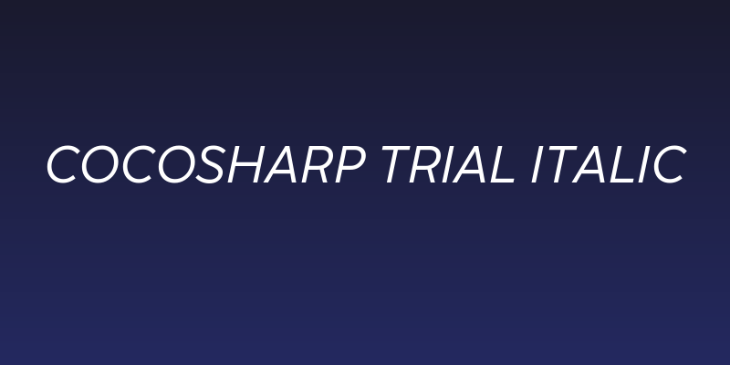 CocoSharp Trial Italic Social Header