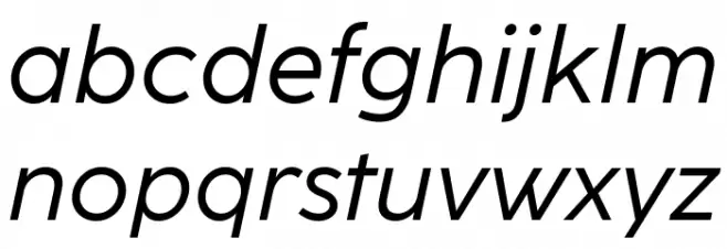 CocoSharp Trial Italic फ़ॉन्ट लोअरकेस