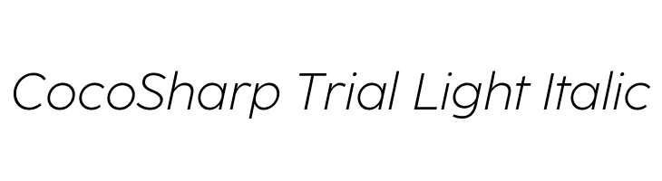 CocoSharp Trial Light Italic  Fuentes Gratis Descargar