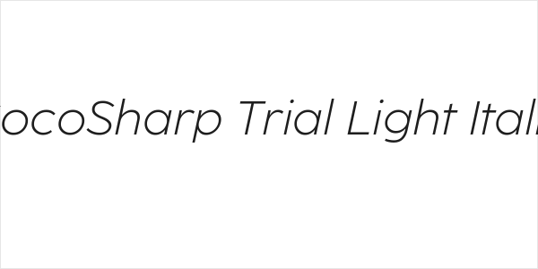 CocoSharp Trial Light Italic Logo