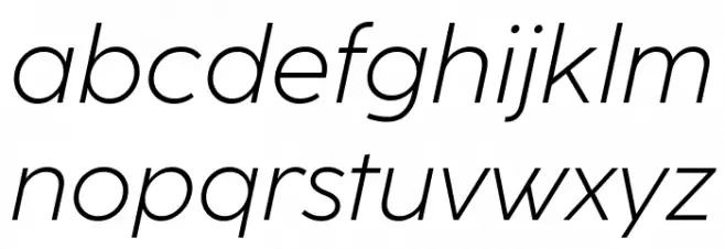 CocoSharp Trial Light Italic Caratteri MINUSCOLO