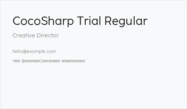 CocoSharp Trial Regular Business Card